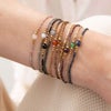 a Beautiful story Iris Card Carnelian Gold Colored Bracelet